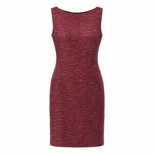 Lafayette 148 Tweed Boucle Boatneck Sheath Dress - Womens Size 16 - Sleeveless